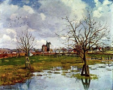 landskap med översvämmade fält 1873