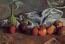 Bodegón con manzanas y florero verde 1890