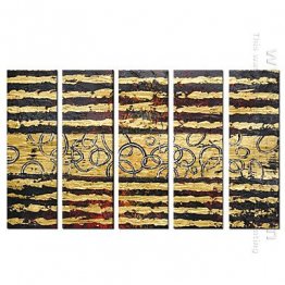 Pintados à mão pintura a óleo abstrata - conjunto de 5