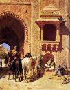 Puerta de la fortaleza de Agra, India