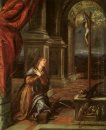 Sainte Catherine d'Alexandrie à la prière 1567-1568