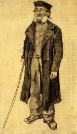 Homem velho com uma vara de 1882