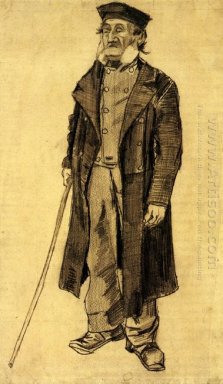 Homem velho com uma vara de 1882