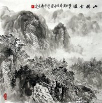 Montanhas e água - pintura chinesa