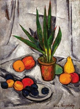 Nature morte avec des plantes et des fruits