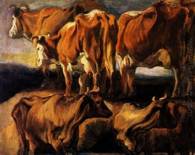 Cinco Estudos de vacas 1624