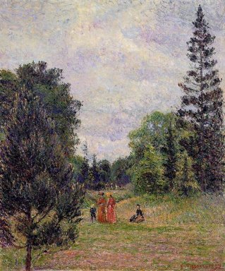 Kew Gardens vägskäl nära dammen 1892