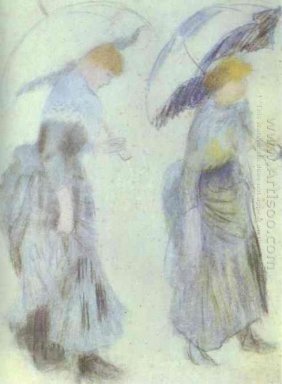 Deux femmes avec des parapluies