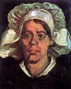 Cabeza de una mujer campesina con el casquillo blanco 1885 5