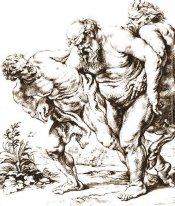 Silenus (eller Bacchus) och Satyrs c. 1616