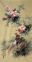 Faisan et fleurs - peinture chinoise