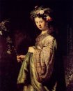 Saskia som floror 1634 olja på duk 1634