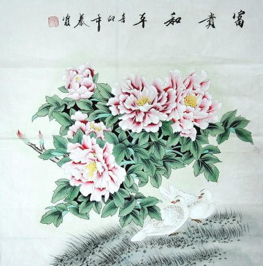 Pioen - Chinees schilderij