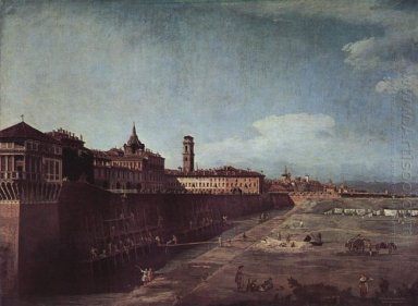 Vista de Turim a partir dos jardins do Palazzo Reale 1745