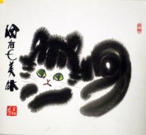 Kat-Freehand - Chinees schilderij