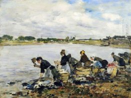 Laundresses On The Bank Of The Touques 1886