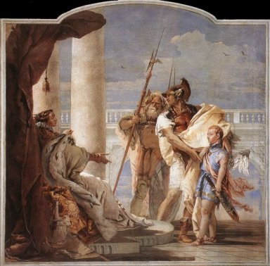 Detalhe De Dido De Eneida Presents Cupido disfarçada como Ascâni