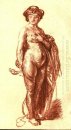 Kvinna Naken Med Snake Cleopatra 1637
