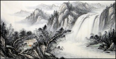 Pintura Cascada-Chino