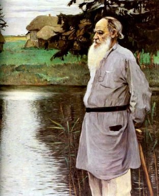 Portret van Leo Tolstoj 1907