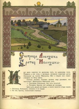 Illustration pour le conte de fées russe soeur Alyonushka Et B