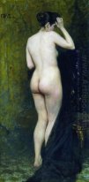 Nude Modell von hinten 1896