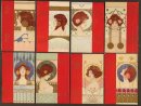 Visages de filles avec bordure rouge