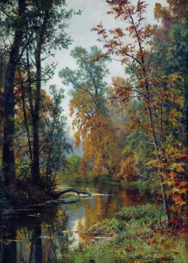 Paisaje de otoño en parque Pavlovsk 1888