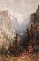 El Capitan dengan Awan Istirahat luar, Yosemite