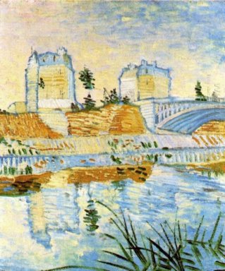 O Seine com o Pont De Clichy 1887 1