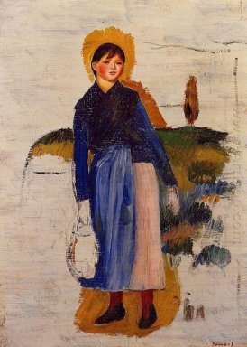 Mädchen mit roten Strümpfe 1886
