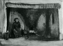 Женщина у камина 1885