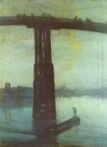 Nocturne o azul eo ouro Ponte velha de Battersea 1875