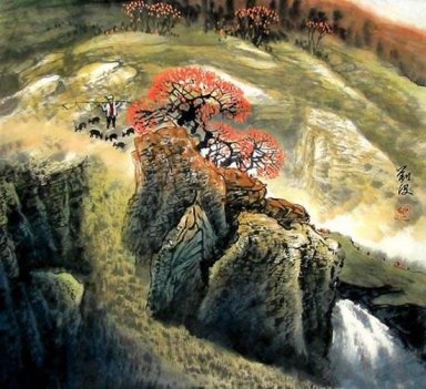Montagna, Alberi - pittura cinese