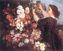 As flores Trellis Mulher Jovem Arranjar 1862