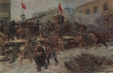 Barricada luchando en Red Presnya