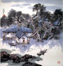 Un petit village - Peinture chinoise