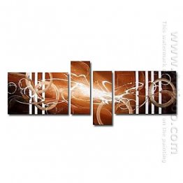 Hand-Dicat Lukisan Abstrak Oil - Set 4