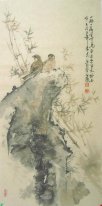 Bambu & Burung - Chiense Lukisan