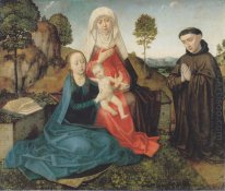 Maagd en Kind met St Anne en een Franciscaner donor