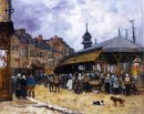 Market Day bei Trouville Normandie 1878