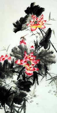 Lotus Chinees schilderij