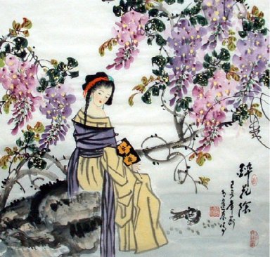 Beautiful Lady-Chinese Painting