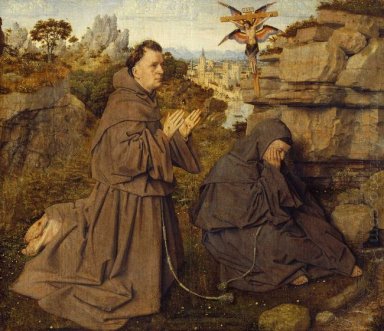 St Francis que recebe os Stigmata