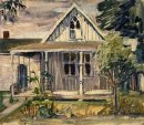 Schets voor huis in American Gothic