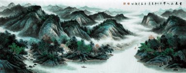 Bergen en water - Chinees schilderij