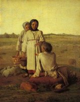 Camponesas crianças no campo