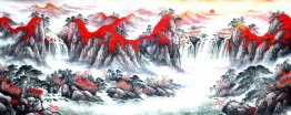 Waterfall - Lukisan Cina