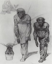 Barge Haulers puxando a alça de 1870
