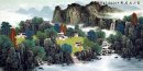 Uma vila na montanha - Pintura Chinesa